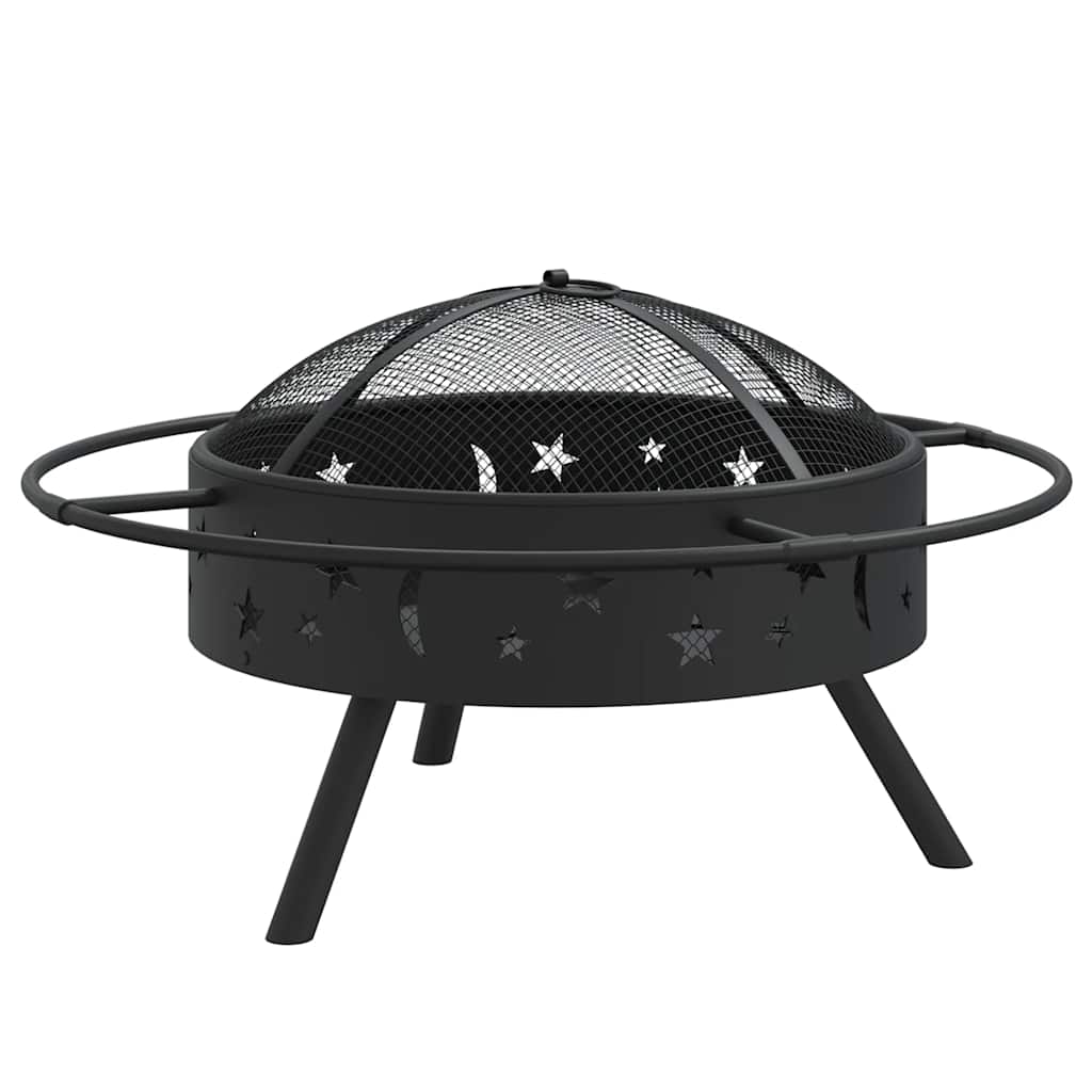 Fire Pit with Poker 70 cm XXL Steel