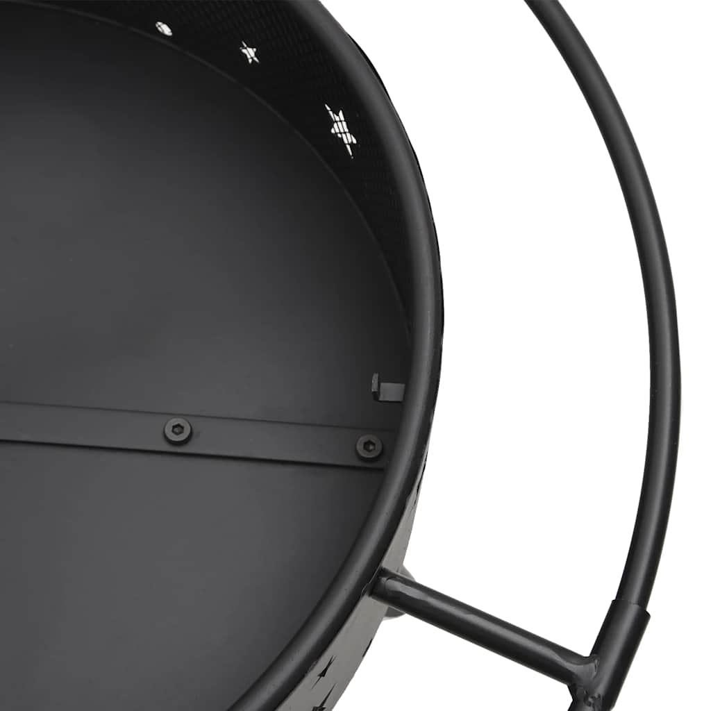 Fire Pit with Poker 70 cm XXL Steel