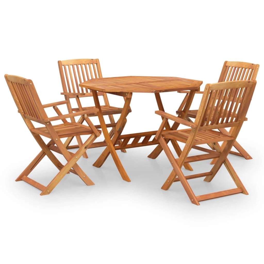 vidaXL 5 Piece Garden Dining Set Solid Wood Acacia