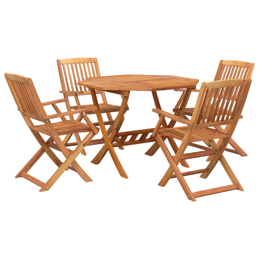 vidaXL 5 Piece Garden Dining Set Solid Wood Acacia