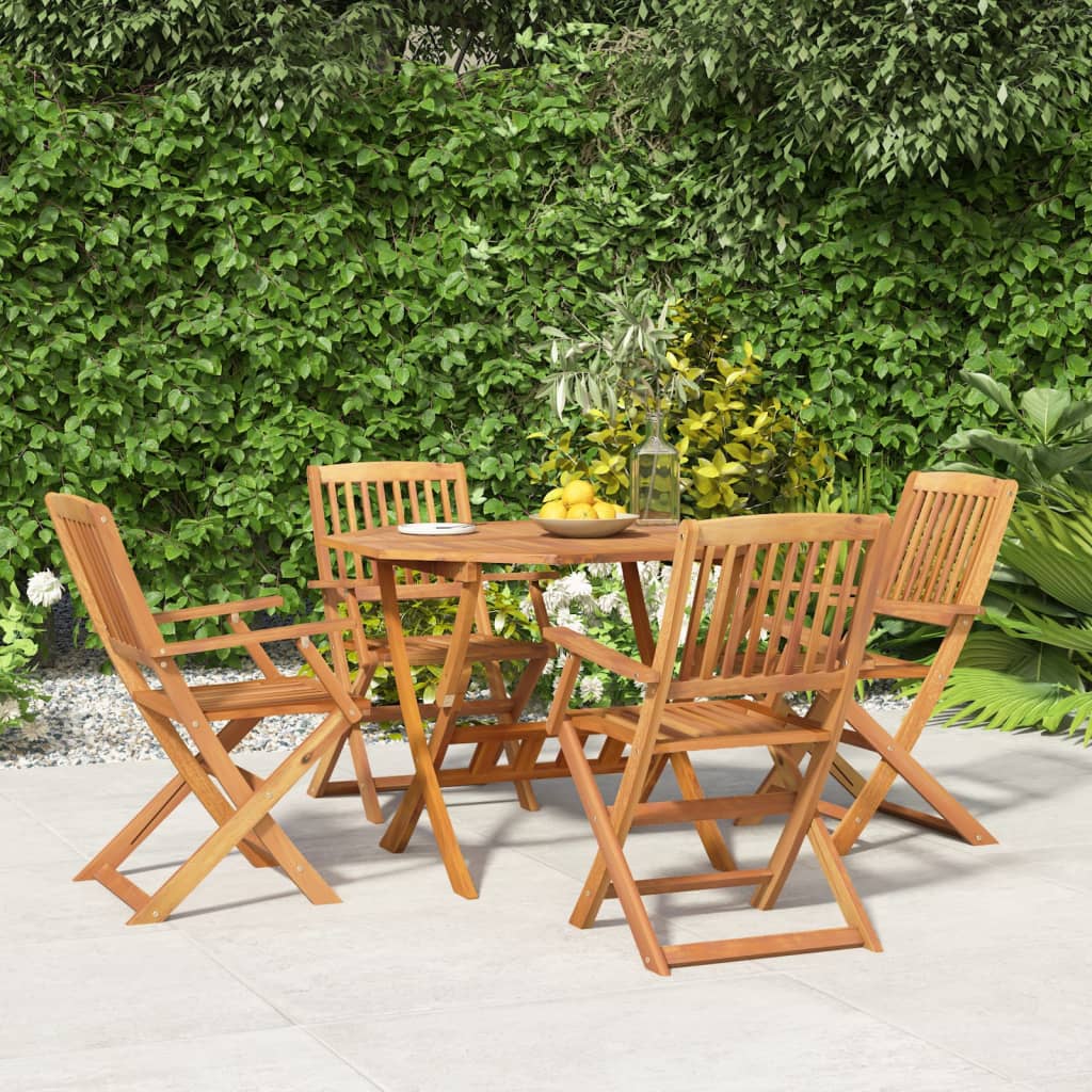 vidaXL 5 Piece Garden Dining Set Solid Wood Acacia