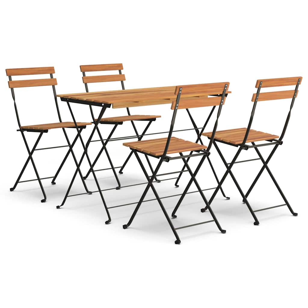 Folding Bistro Set | Natural wood | Solid acacia wood | Standard