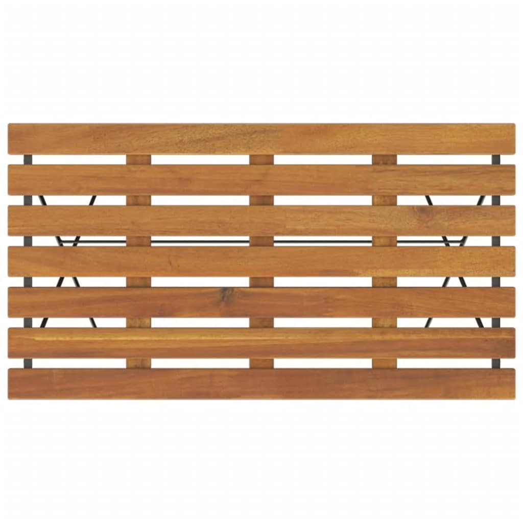 Folding Bistro Set | Natural wood and black