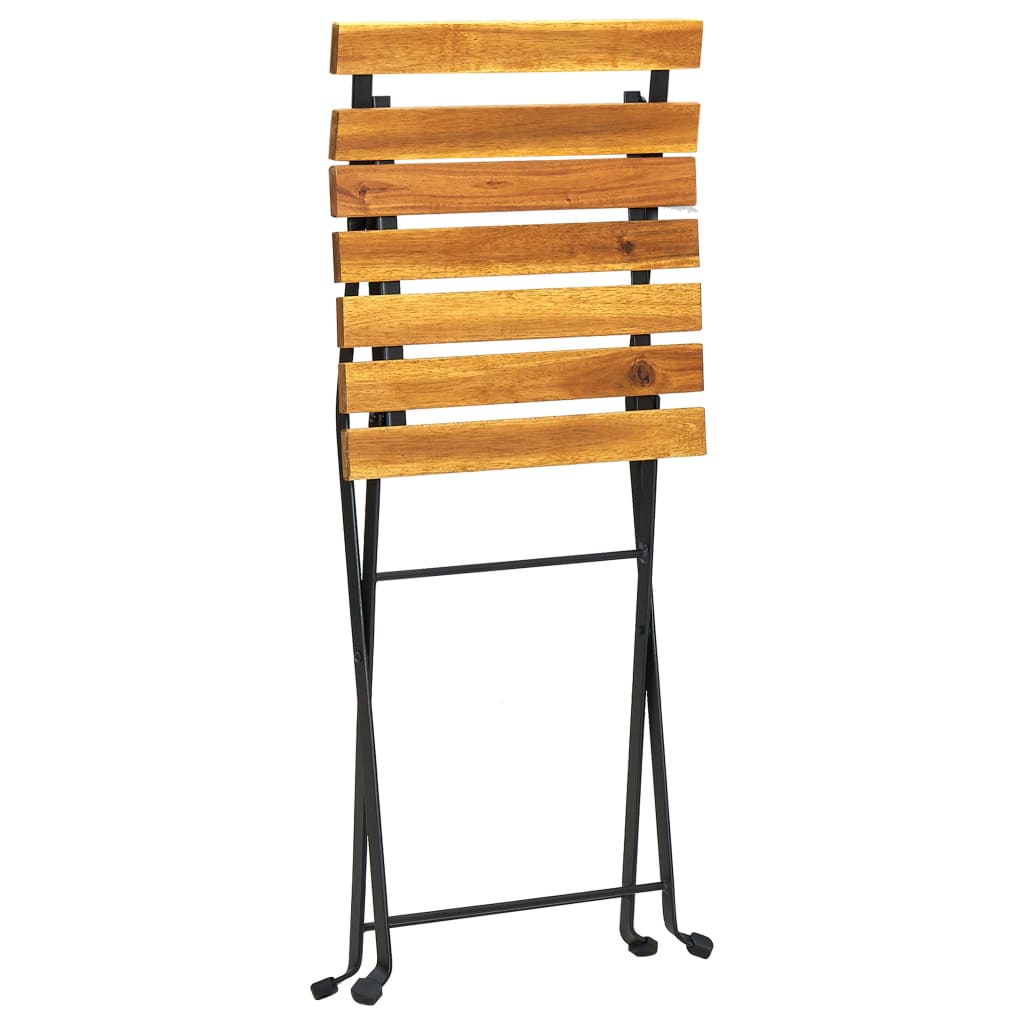 Garden Chair | Set of 6 | Brown | Solid Acacia wood | Standard