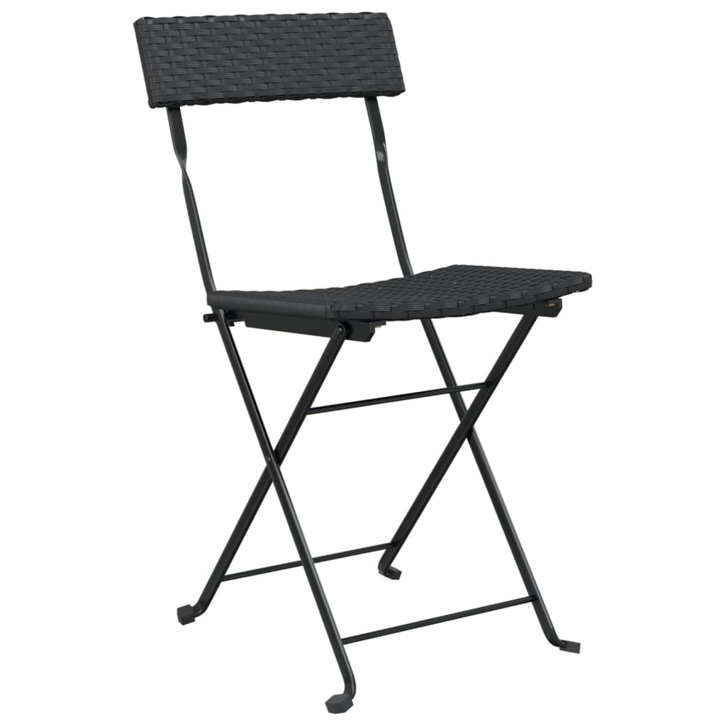 Folding Bistro Chair | Set of 8 | Black