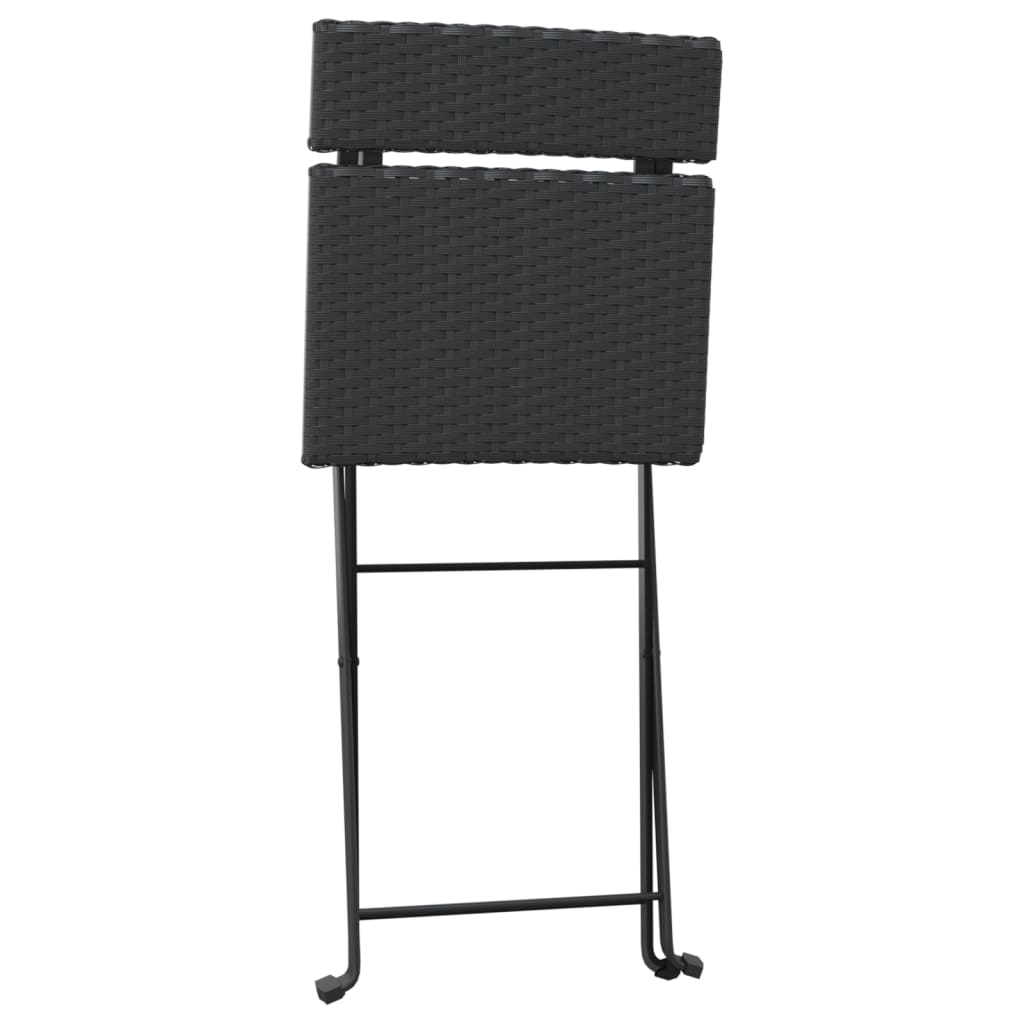 Folding Bistro Chair | Set of 8 | Black