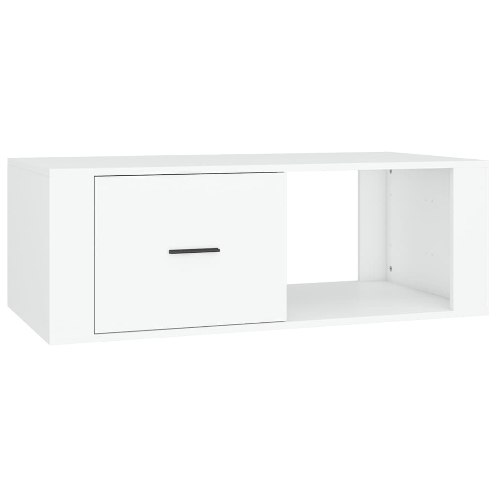 Coffee Table White 100x50,5x35 cm Engineered Wood