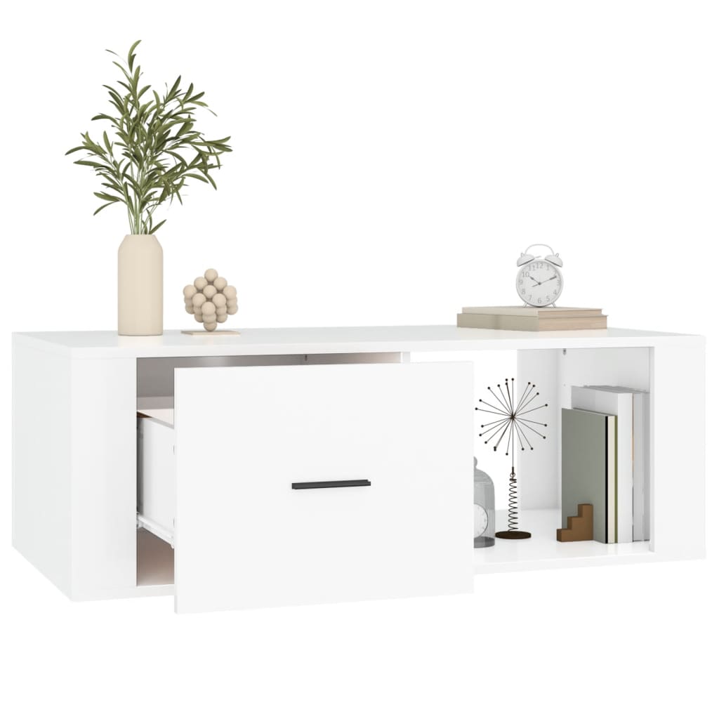 Coffee Table White 100x50,5x35 cm Engineered Wood