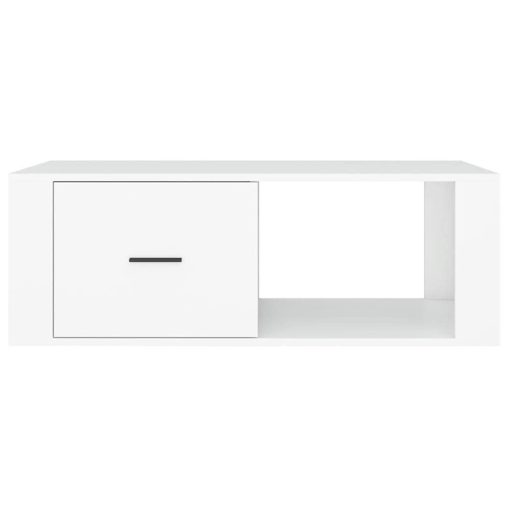 Coffee Table White 100x50,5x35 cm Engineered Wood