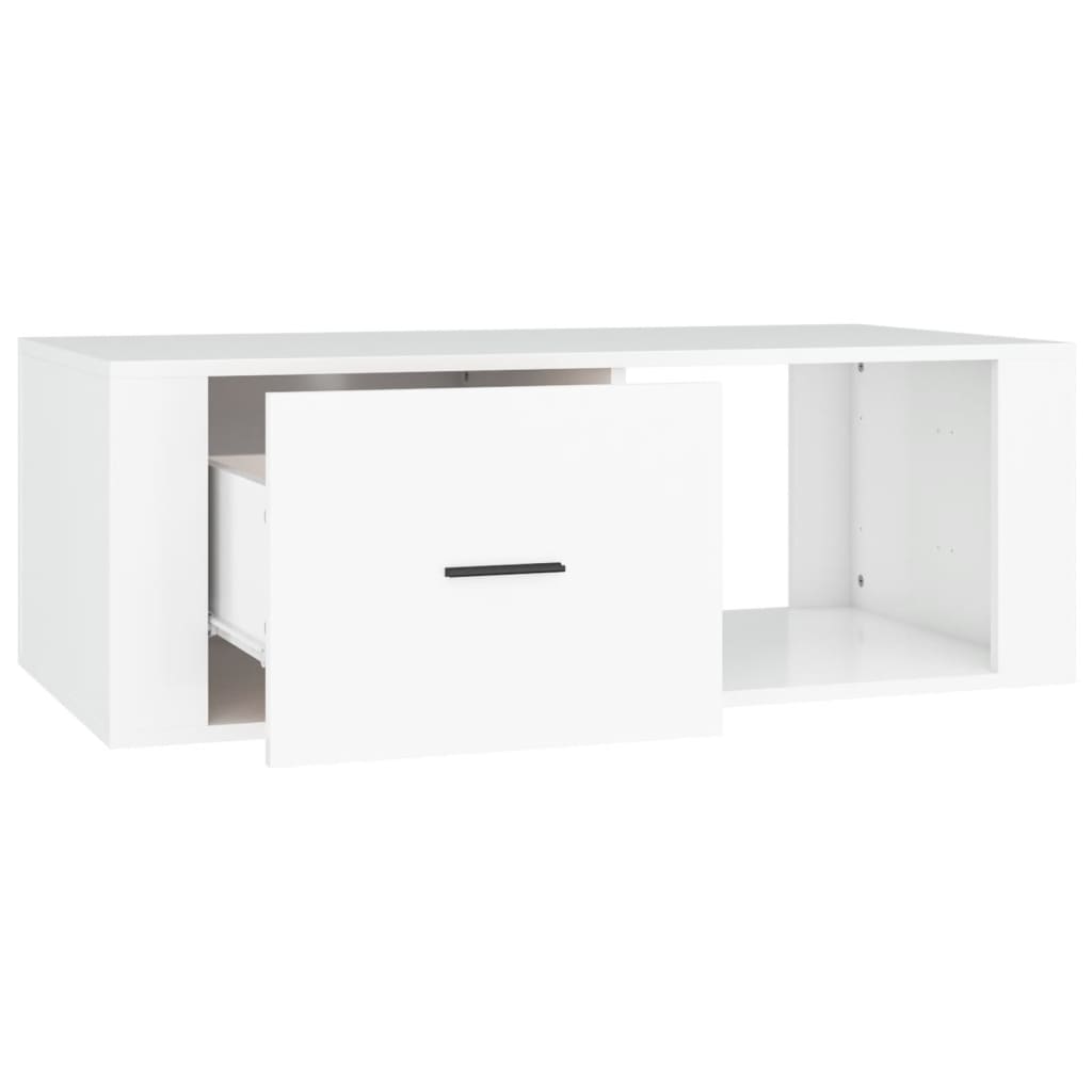 Coffee Table White 100x50,5x35 cm Engineered Wood
