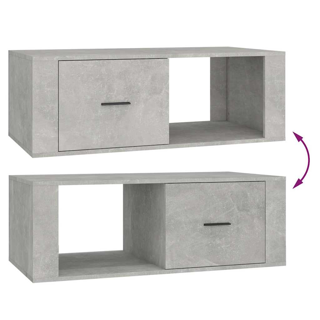 Coffee Table Concrete Grey 100x50,5x35 cm Engineered Wood