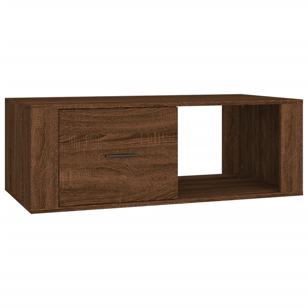Coffee Table Brown Oak 100x50,5x35 cm Engineered Wood