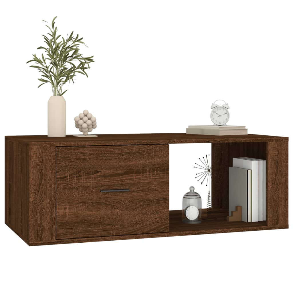 Coffee Table Brown Oak 100x50,5x35 cm Engineered Wood