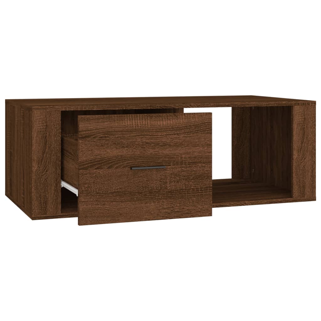 Coffee Table Brown Oak 100x50,5x35 cm Engineered Wood
