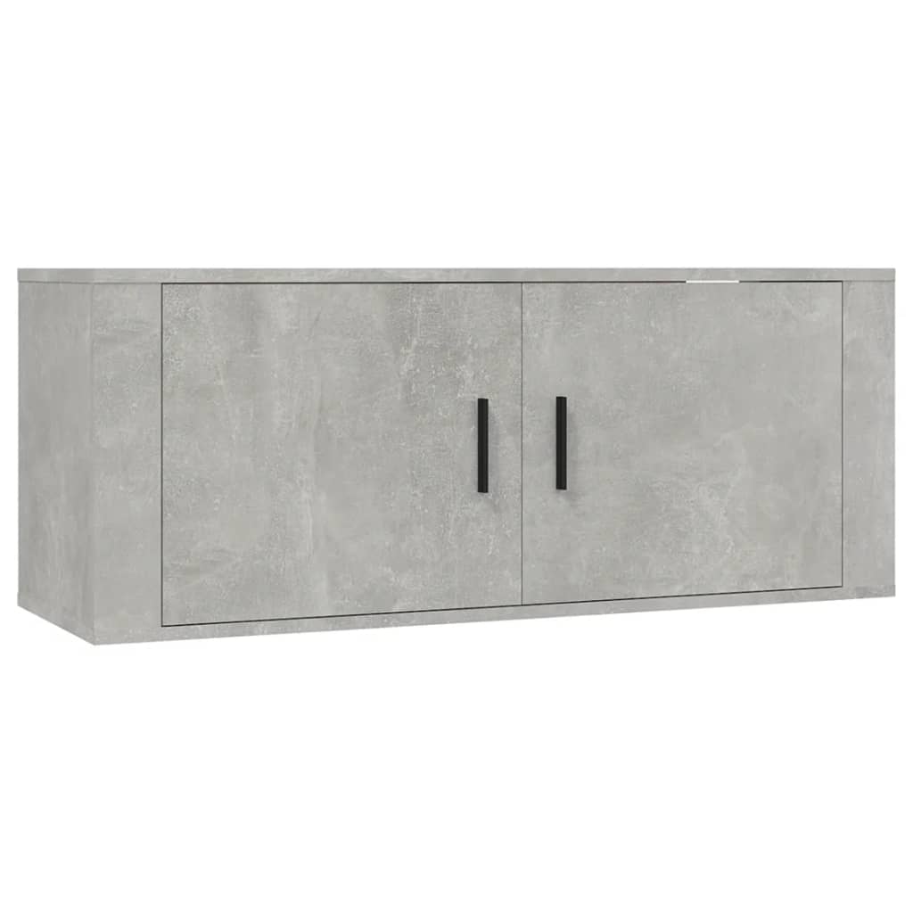 vidaXL Wall Mounted TV Cabinet Concrete Grey 100x34.5x40 cm