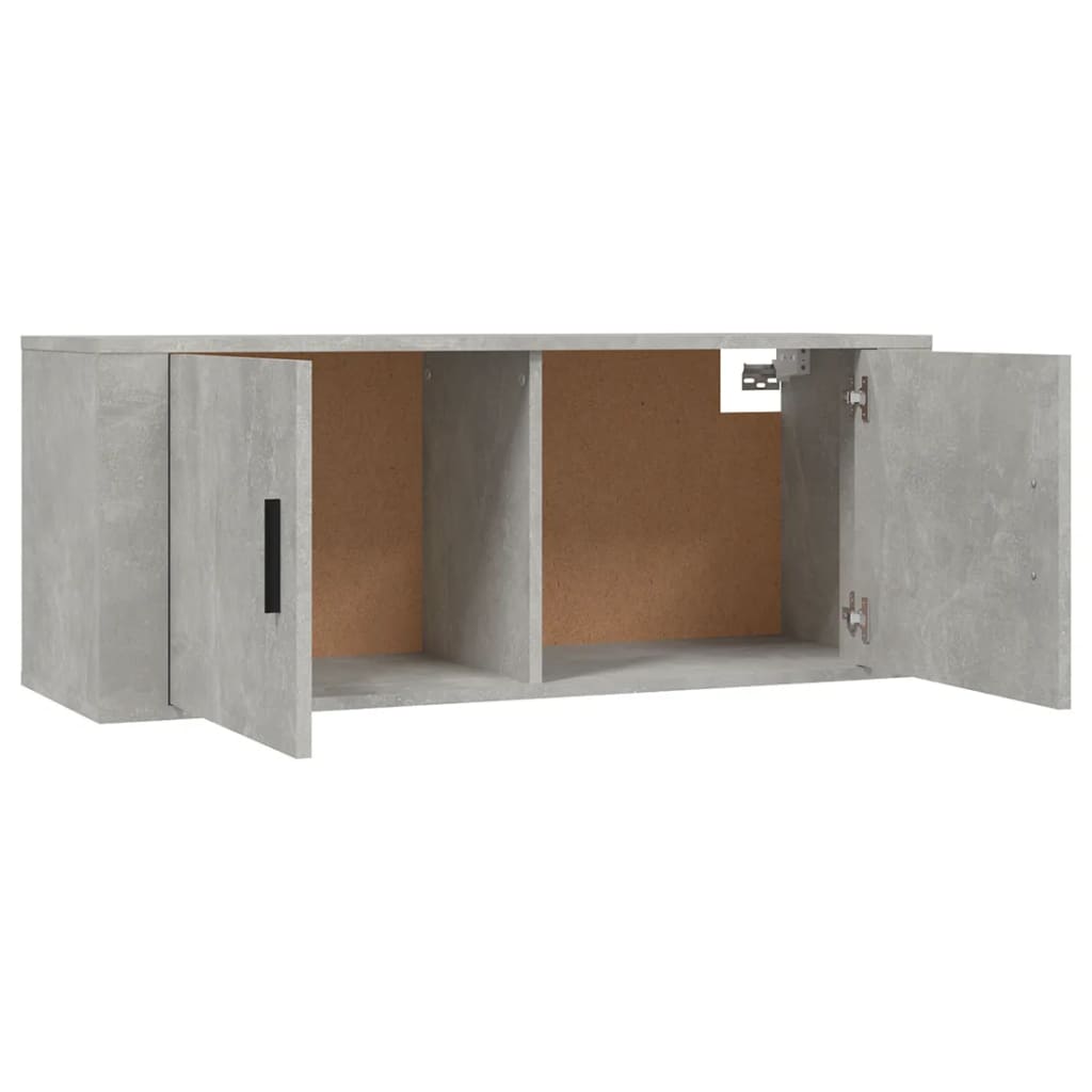 vidaXL Wall Mounted TV Cabinet Concrete Grey 100x34.5x40 cm