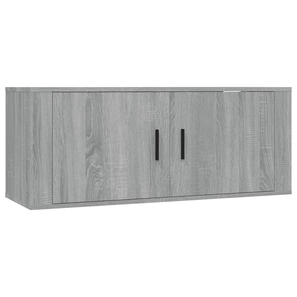 Wall Mounted TV Cabinet Grey Sonoma 100x34,5x40 cm