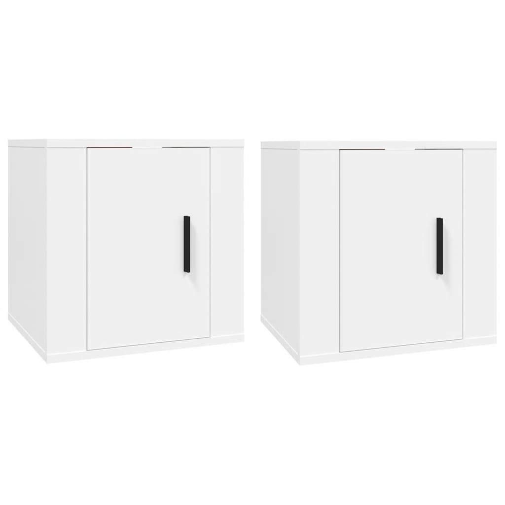 2 Piece Wall-mounted TV Cabinet Set White 40x34,5x40 cm