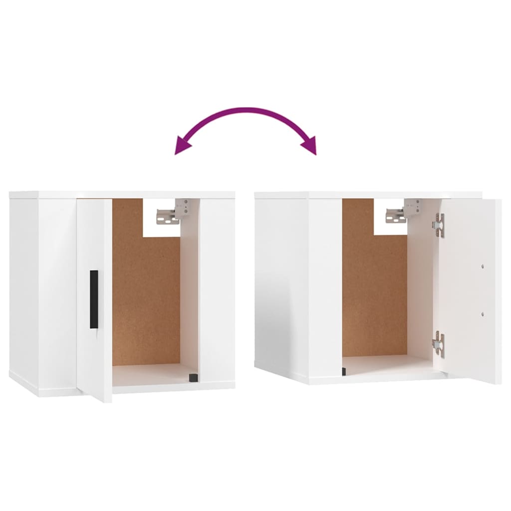 2 Piece Wall-mounted TV Cabinet Set White 40x34,5x40 cm