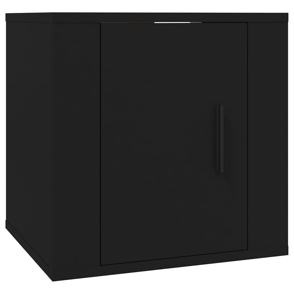 2 Piece Wall-mounted TV Cabinet Set Black 40x34,5x40 cm