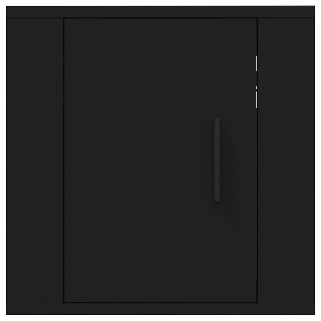 2 Piece Wall-mounted TV Cabinet Set Black 40x34,5x40 cm