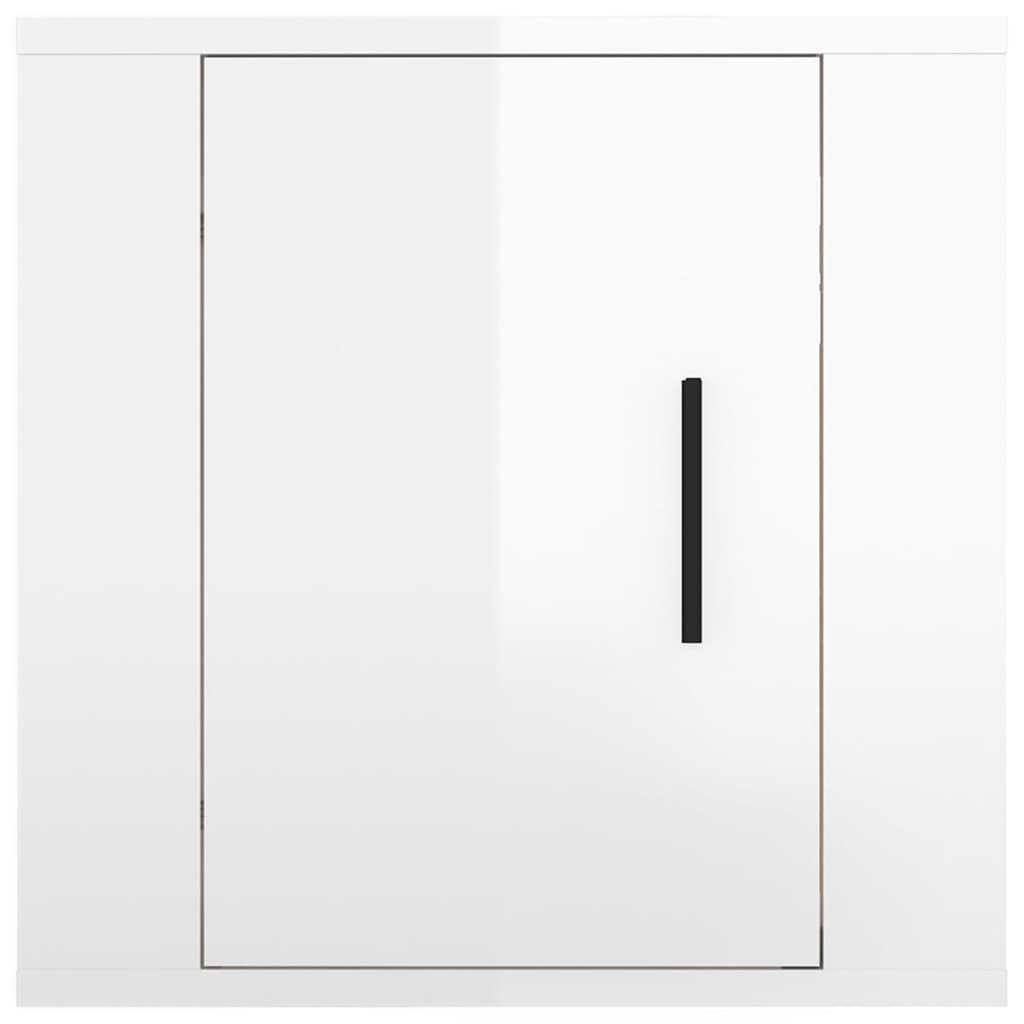 2 Piece Wall-mounted TV Cabinet Set High Gloss White 40x34,5x40 cm