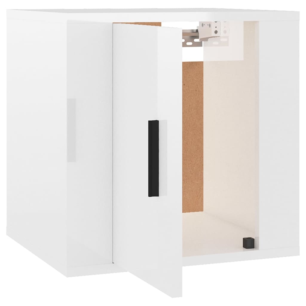 2 Piece Wall-mounted TV Cabinet Set High Gloss White 40x34,5x40 cm