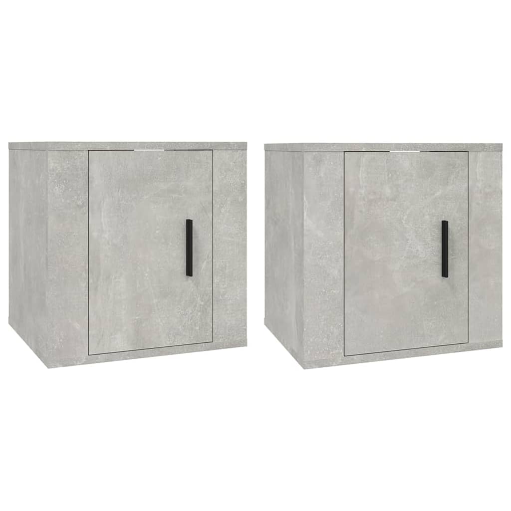 2 Piece Wall-mounted TV Cabinet Set Concrete Grey 40x34,5x40 cm