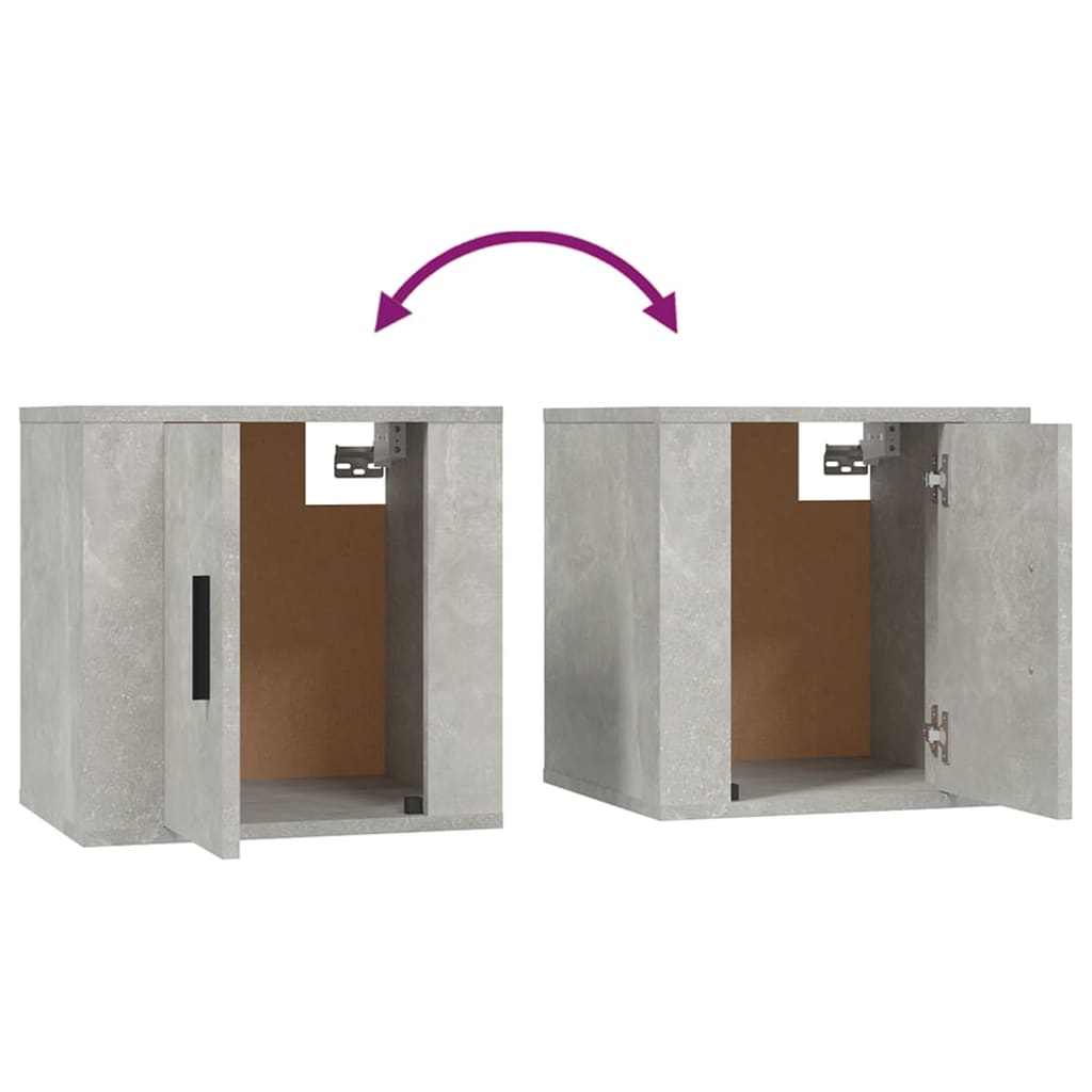 2 Piece Wall-mounted TV Cabinet Set Concrete Grey 40x34,5x40 cm