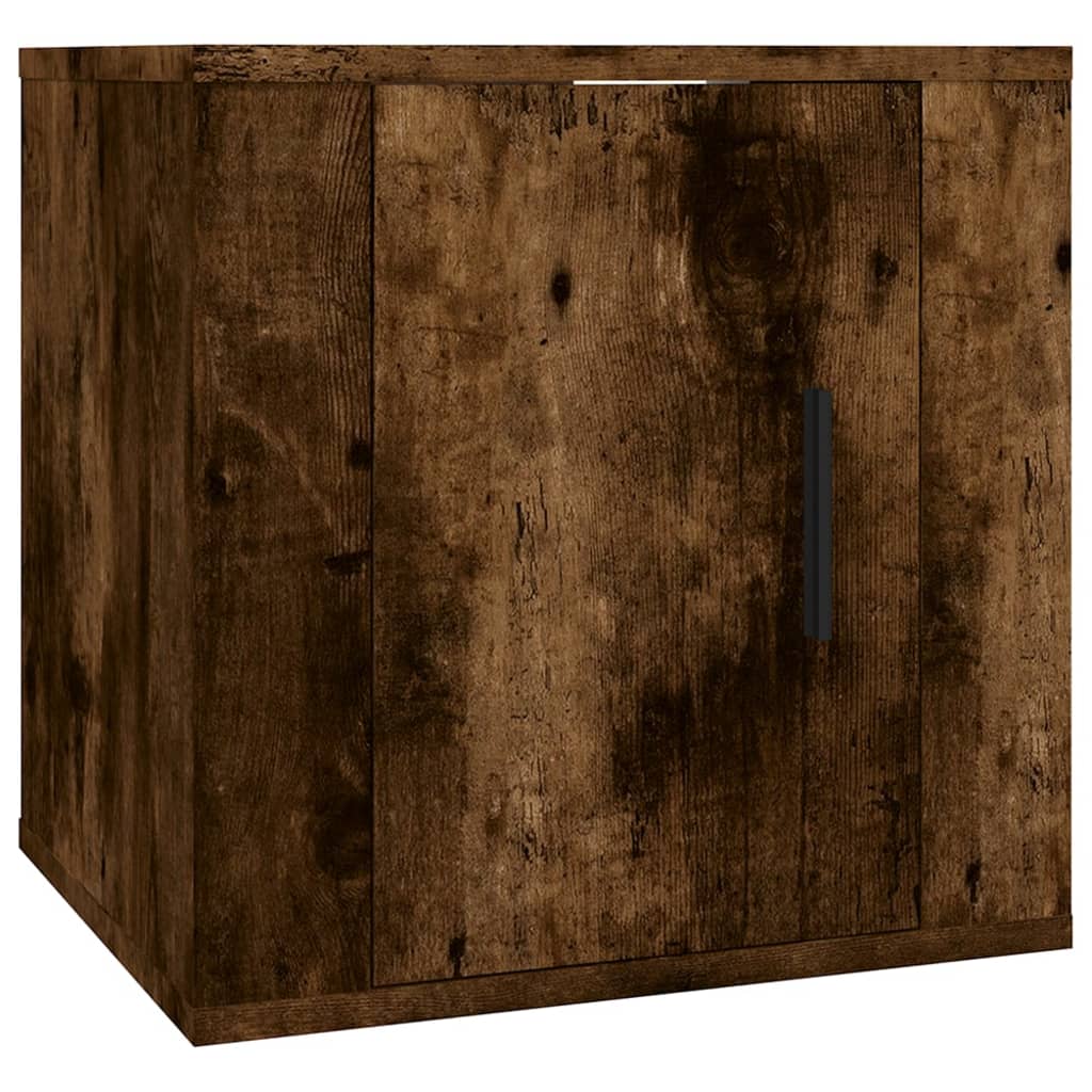 2 Piece Wall-mounted TV Cabinet Set Smoked Oak 40x34,5x40 cm