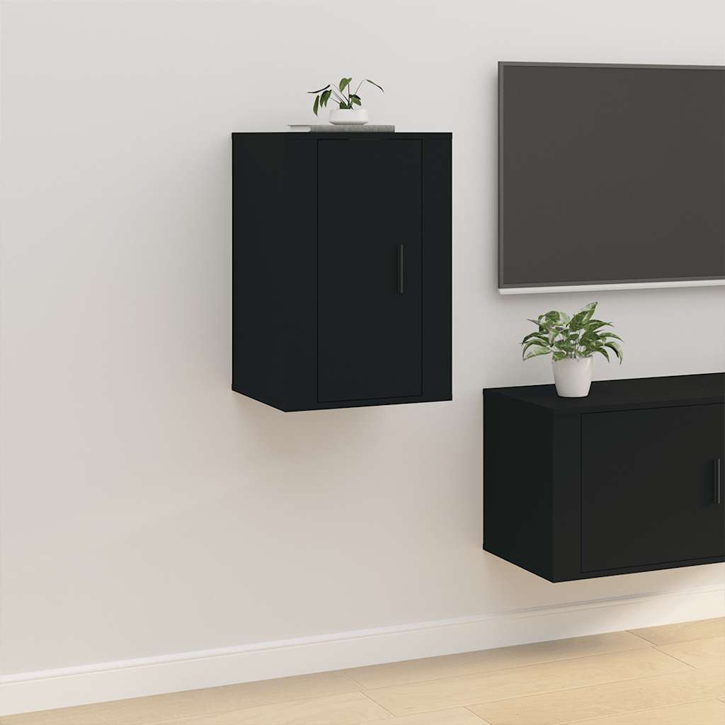 Wall Mounted TV Cabinet Black 40x34,5x60 cm