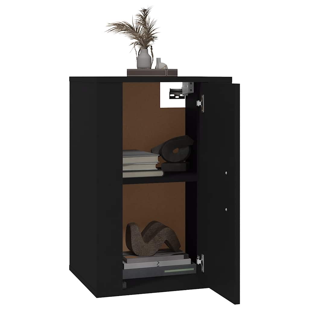 2 Piece Wall-mounted TV Cabinet Set Black 40x34,5x60 cm