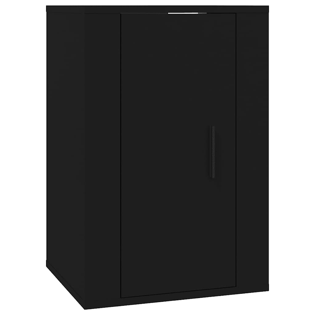 2 Piece Wall-mounted TV Cabinet Set Black 40x34,5x60 cm
