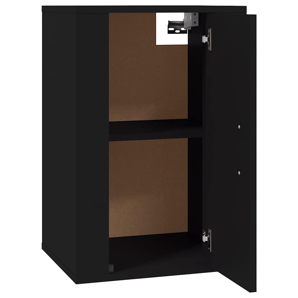2 Piece Wall-mounted TV Cabinet Set Black 40x34,5x60 cm