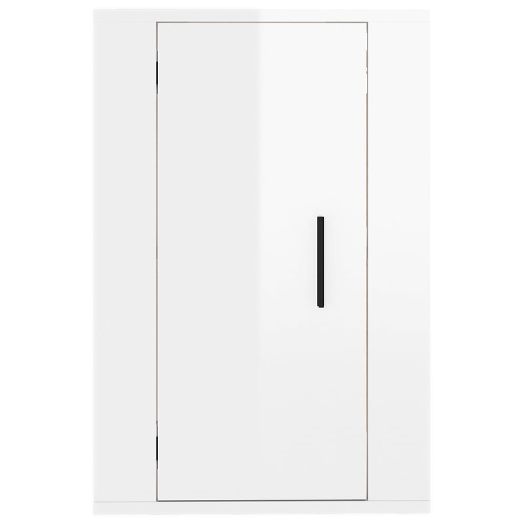 Wall Mounted TV Cabinet High Gloss White 40x34,5x60 cm
