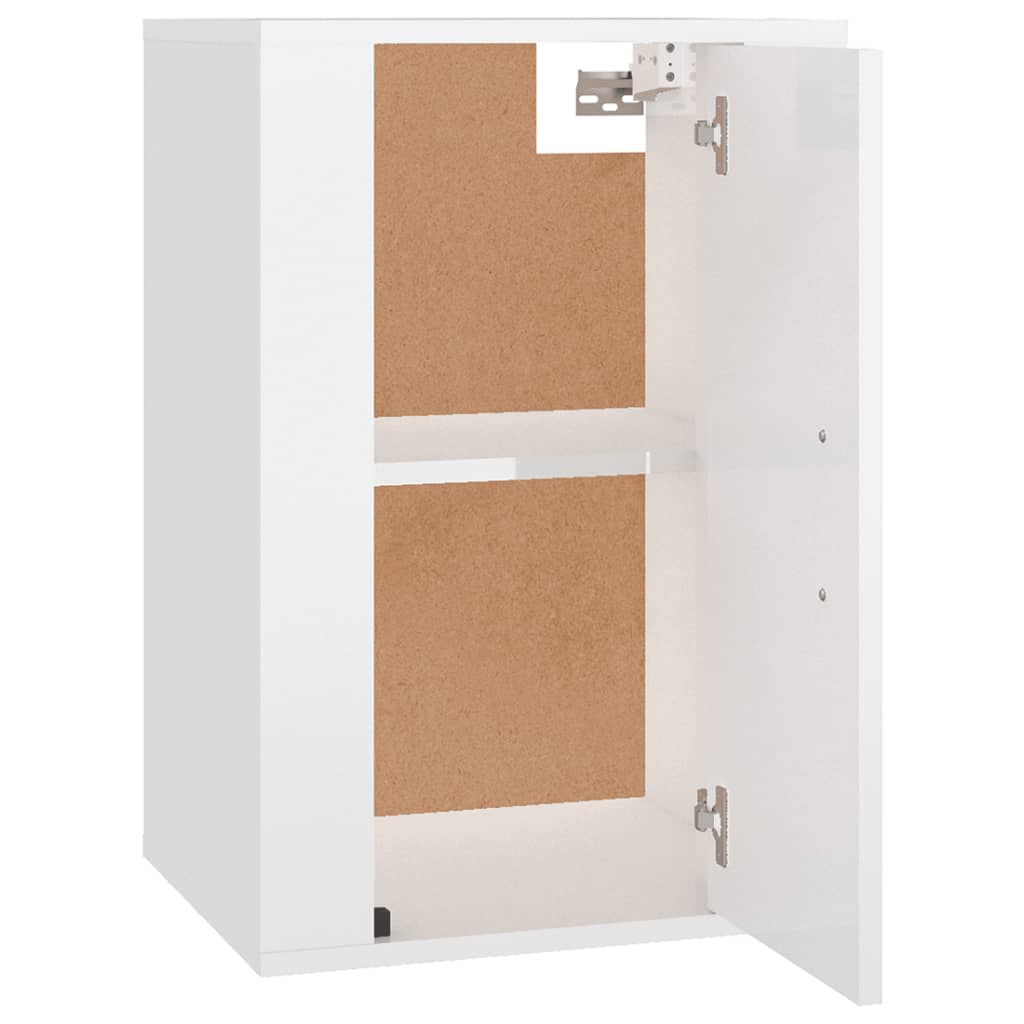 Wall Mounted TV Cabinet High Gloss White 40x34,5x60 cm