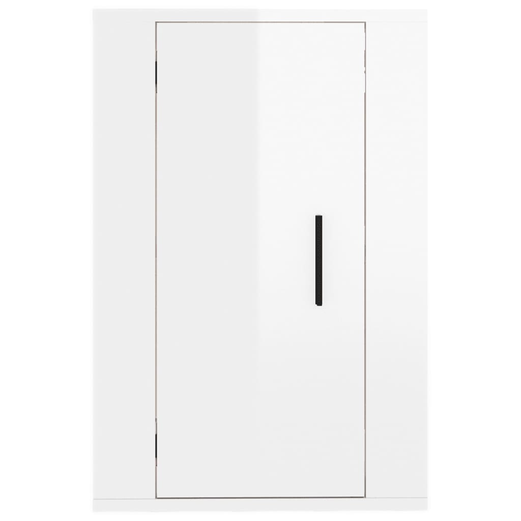 2 Piece Wall-mounted TV Cabinet Set High Gloss White 40x34,5x60 cm