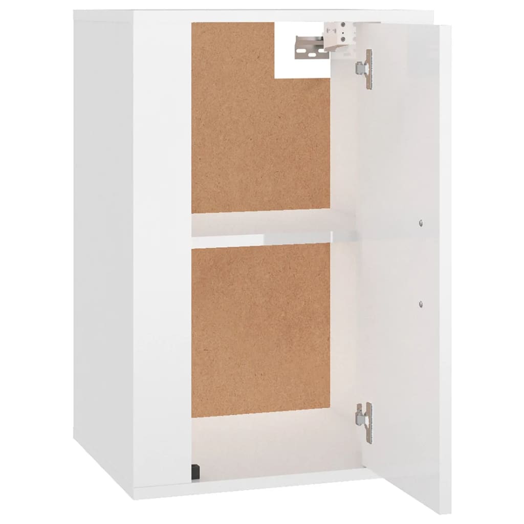 2 Piece Wall-mounted TV Cabinet Set High Gloss White 40x34,5x60 cm