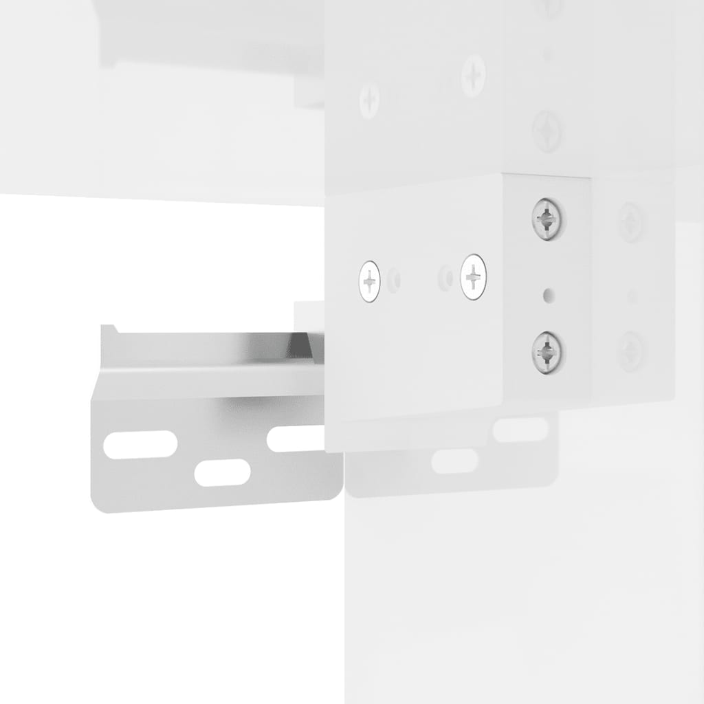 2 Piece Wall-mounted TV Cabinet Set High Gloss White 40x34,5x60 cm