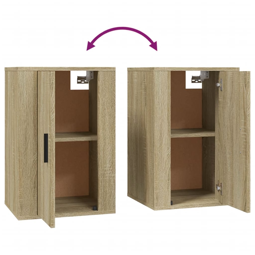 2 Piece Wall-mounted TV Cabinet Set Sonoma Oak 40x34,5x60 cm