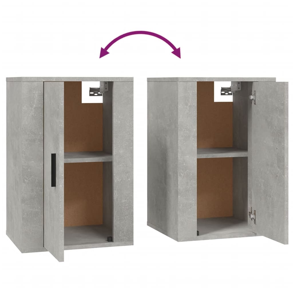 2 Piece Wall-mounted TV Cabinet Set Concrete Grey 40x34,5x60 cm