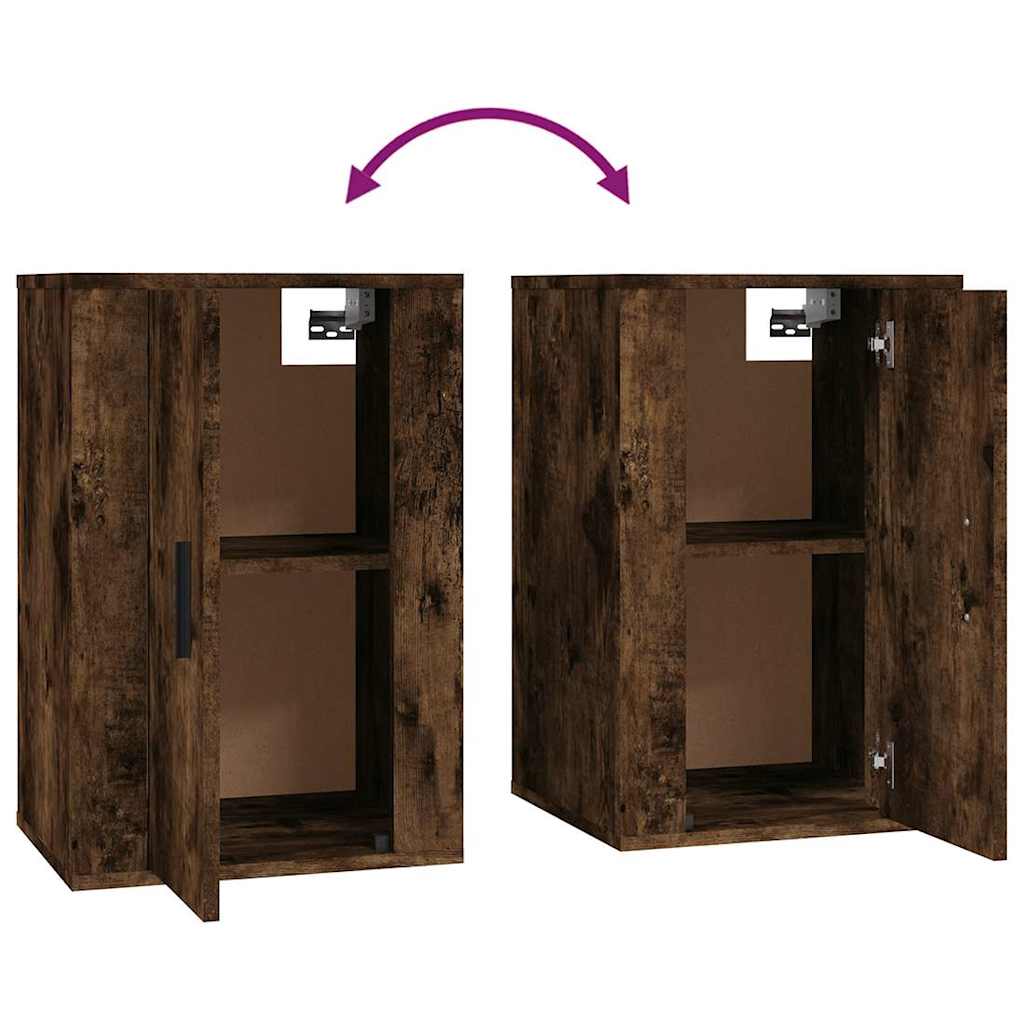 2 Piece Wall-mounted TV Cabinet Set Smoked Oak 40x34,5x60 cm