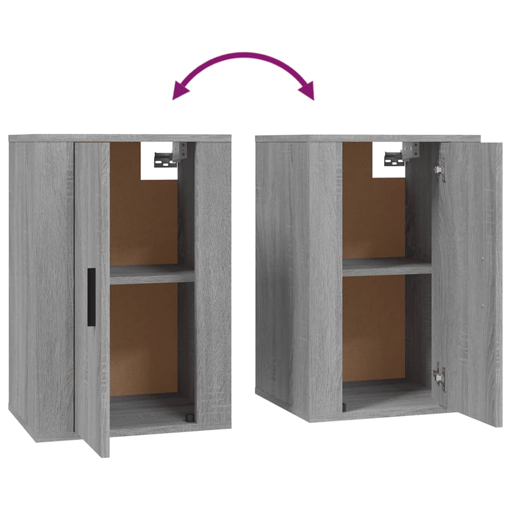 2 Piece Wall-mounted TV Cabinet Set Grey Sonoma 40x34,5x60 cm