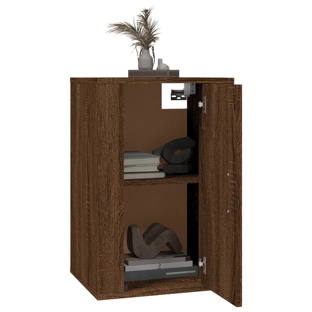 2 Piece Wall-mounted TV Cabinet Set Brown Oak 40x34,5x60 cm