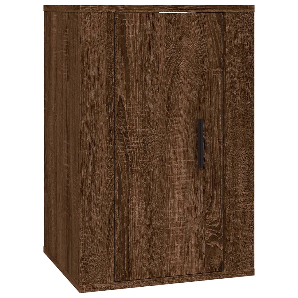 2 Piece Wall-mounted TV Cabinet Set Brown Oak 40x34,5x60 cm