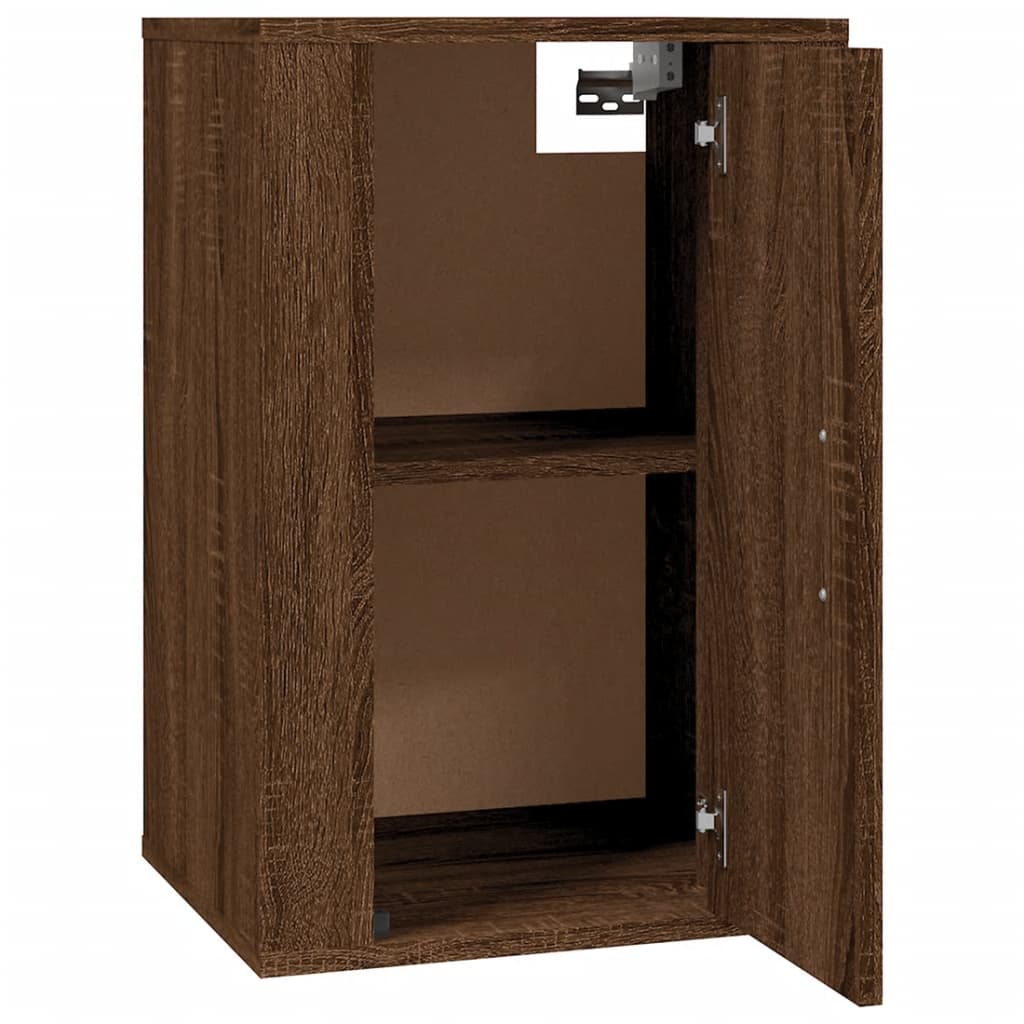 2 Piece Wall-mounted TV Cabinet Set Brown Oak 40x34,5x60 cm