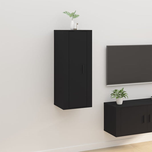 vidaXL Wall Mounted TV Cabinet Black 40x34,5x100 cm