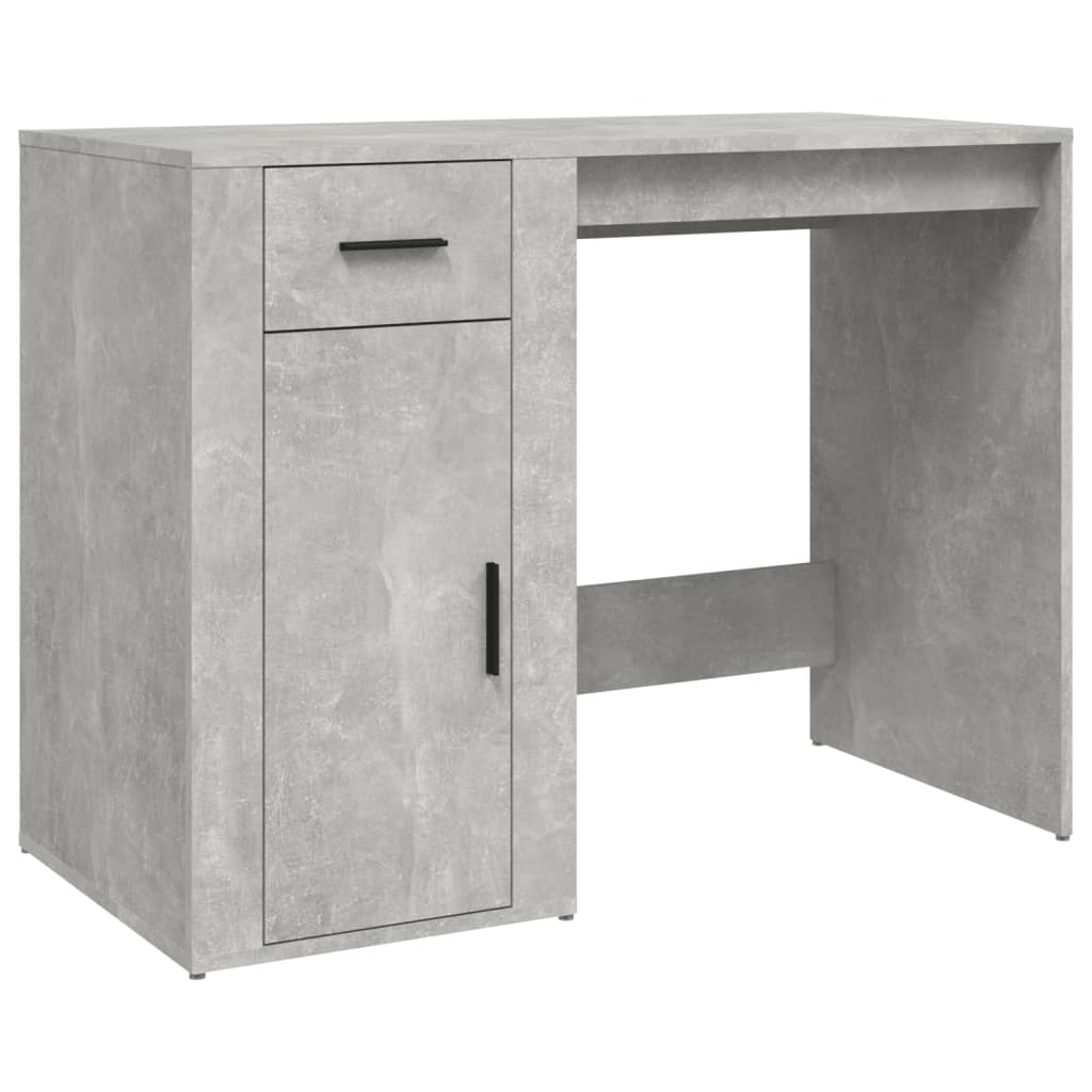 vidaXL Desk Concrete Grey 100x49x75 cm Engineered Wood