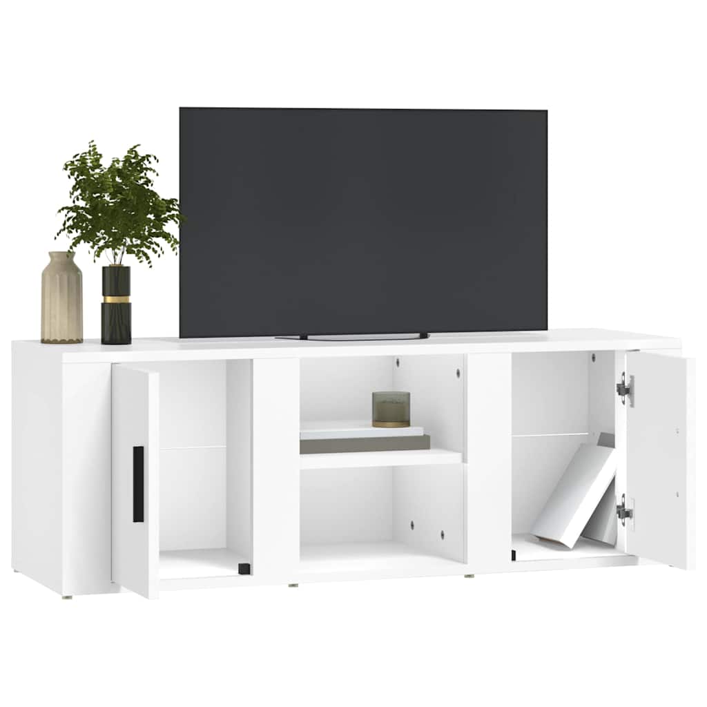 TV Cabinet White 100x31,5x35 cm Engineered Wood