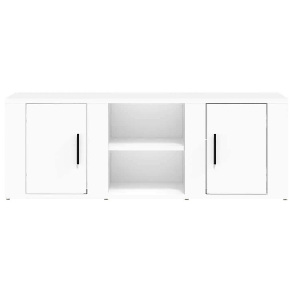 TV Cabinet White 100x31,5x35 cm Engineered Wood